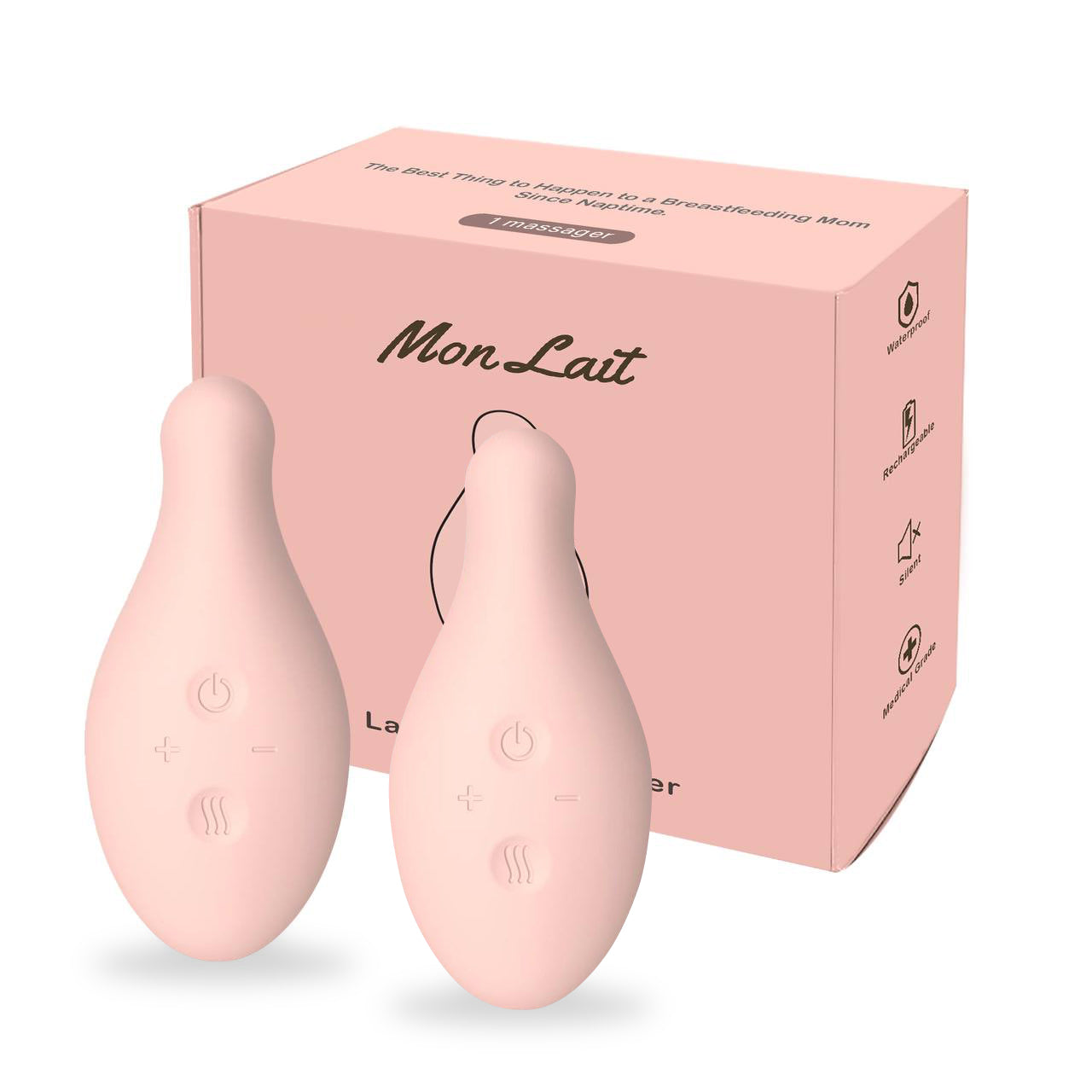 MomPrize Warming Lactation Massager for Breastfeeding - Breast Vibrant  Massager with Heat for Pumping, Clogged Milk Ducts Relief, Support for